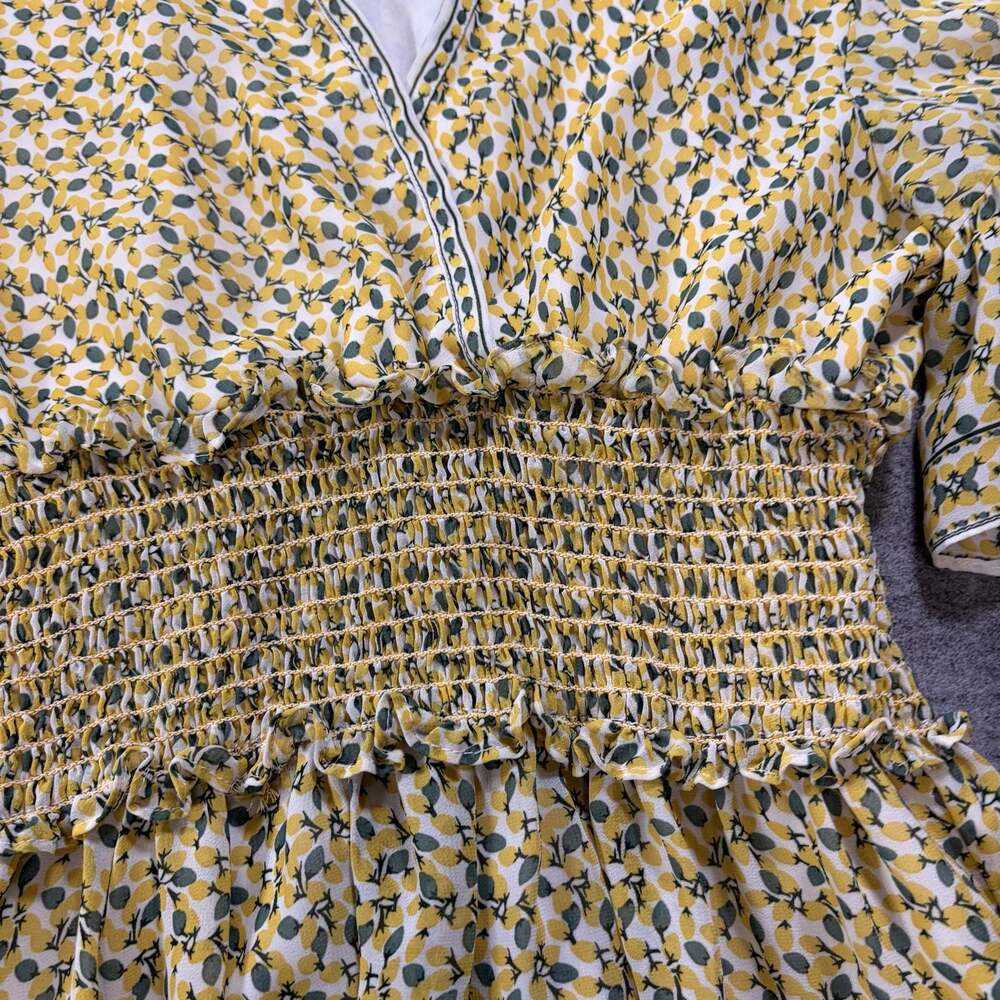 Max Studio Yellow Floral Ruffle Mini Dress - Picture 2 of 7